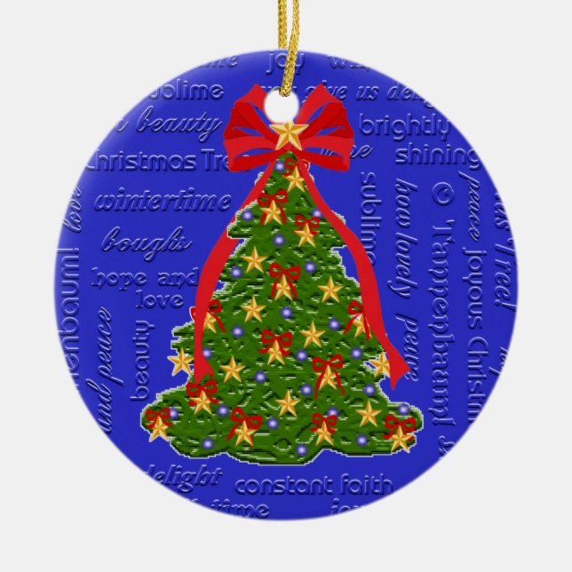 Christmas Tree Ornament O Tannenbaum Lyrics (Front)