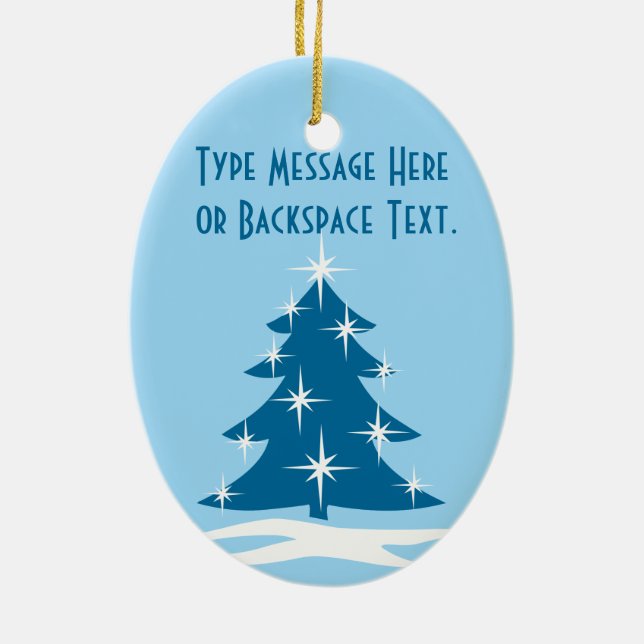 Christmas Tree Ornament Personalized Decoration (Back)