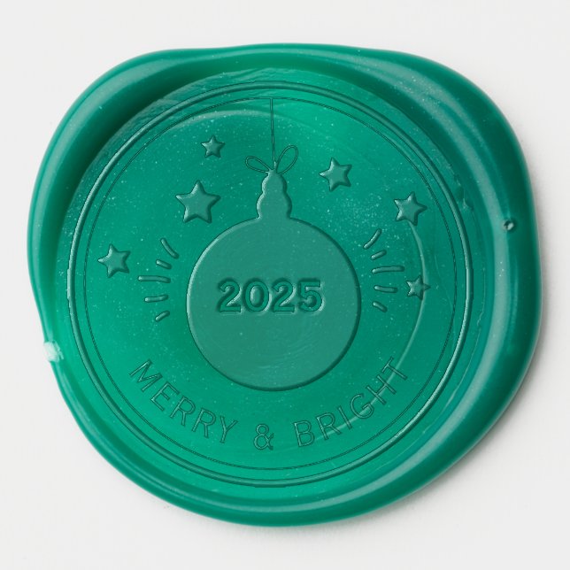 Christmas Tree Ornament Personalized Wax Seal Sticker (Front)