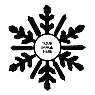 Christmas Tree Ornament Snowflake 1 Black White