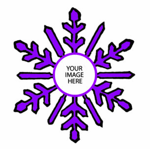 Christmas Tree Ornament Snowflake 1 Purple White