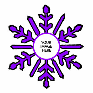 Christmas Tree Ornament Snowflake 1 Purple White