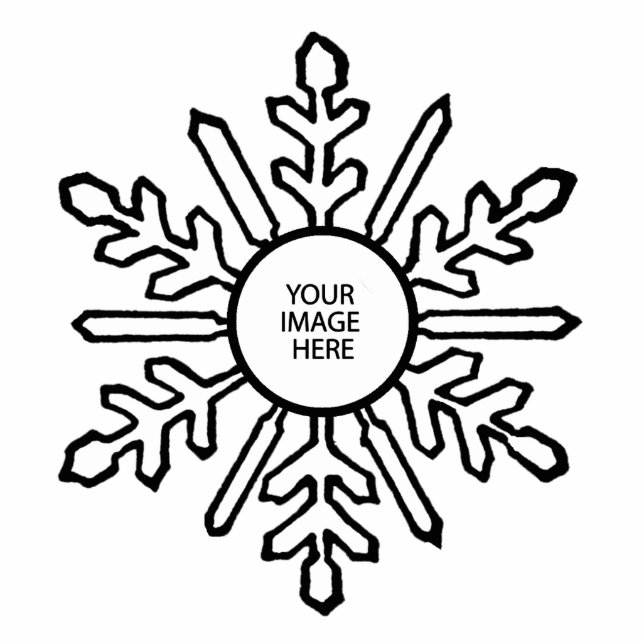 Christmas Tree Ornament Snowflake 1 White  White (Front)