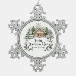 Christmas Tree Ornament Snowflake Ornament Tin