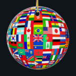 CHRISTMAS TREE ORNAMENT WORLD FLAGS<br><div class="desc">CHRISTMAS TREE ORNAMENT WORLD FLAGS</div>