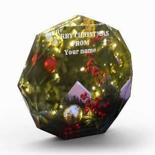 Christmas tree ornaments acrylic award