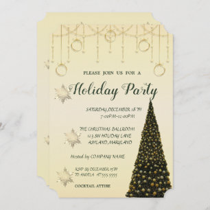 Christmas Tree,Ornaments,Company Holiday Party Invitation