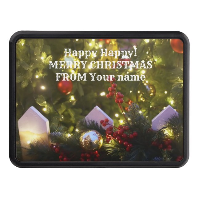 Christmas tree ornaments hitch cover (Front)
