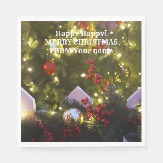 Christmas tree ornaments napkins (Front)