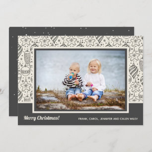 Christmas Tree Ornaments Photo Holiday Card