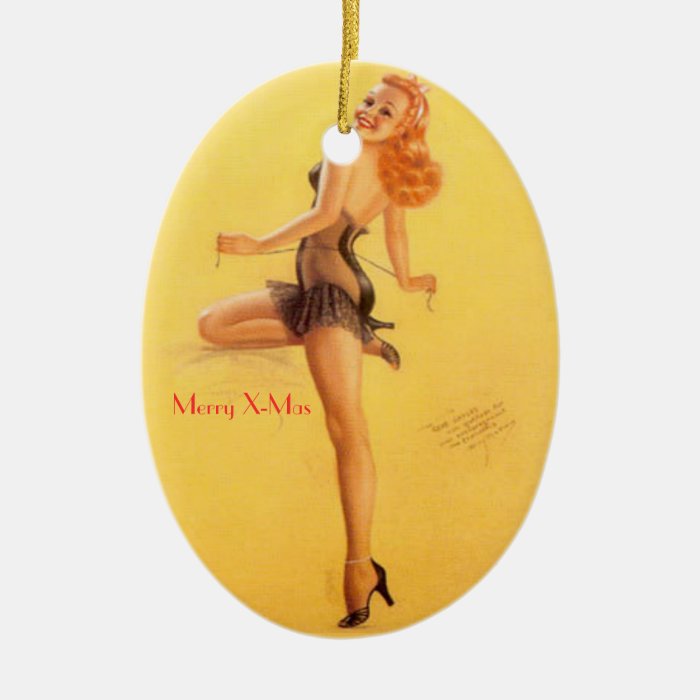 CHRISTMAS TREE ORNAMENTS   PIN UP GALS   RETRO