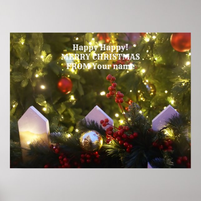 Christmas tree ornaments poster (Front)