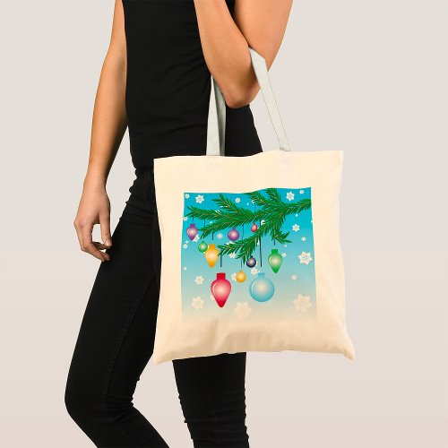 Christmas Tree Ornaments Tote Bag