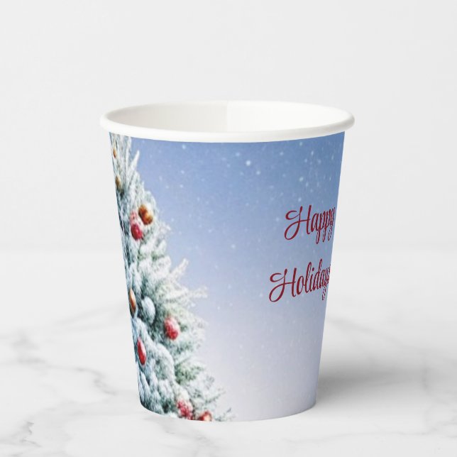 Christmas Tree Paper Cups (Left)
