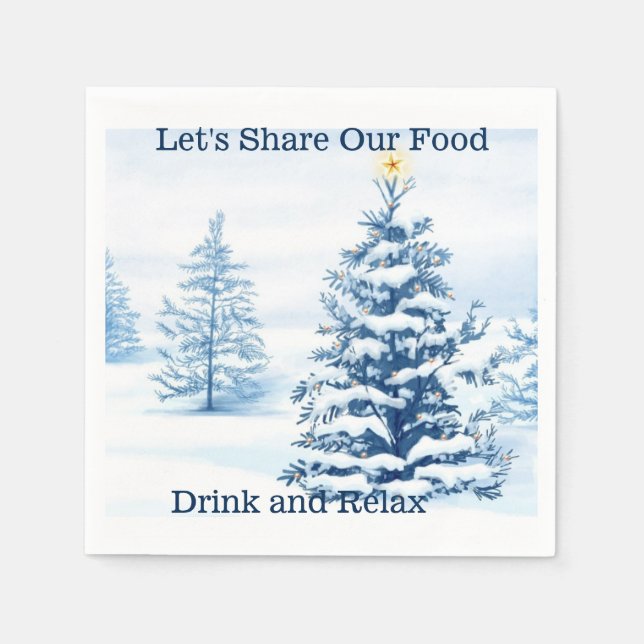 Christmas Tree Paper Napkins (Front)