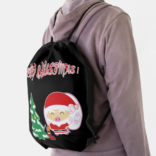 Christmas tree paper placemat drawstring bag (Insitu)