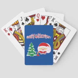Christmas tree paper placemat poker cards