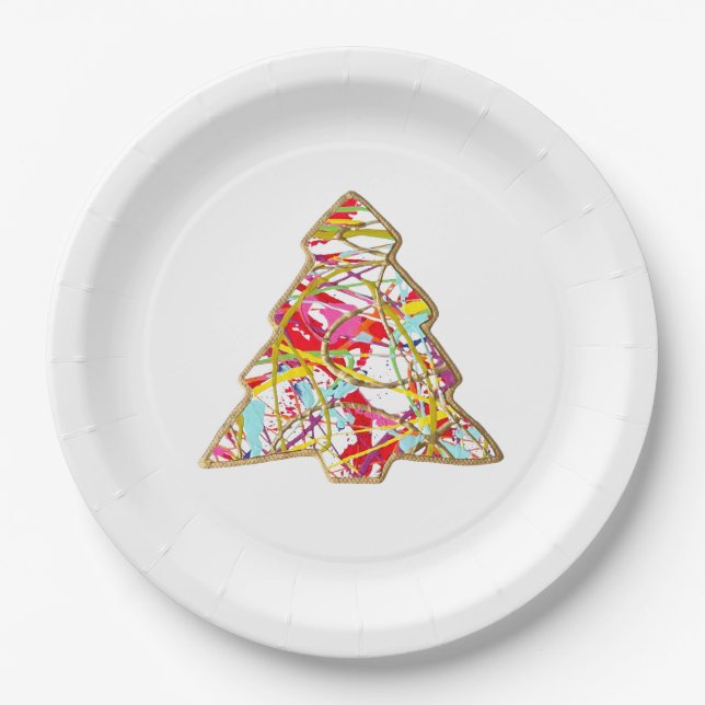 Christmas Tree Paper Plate (Front)
