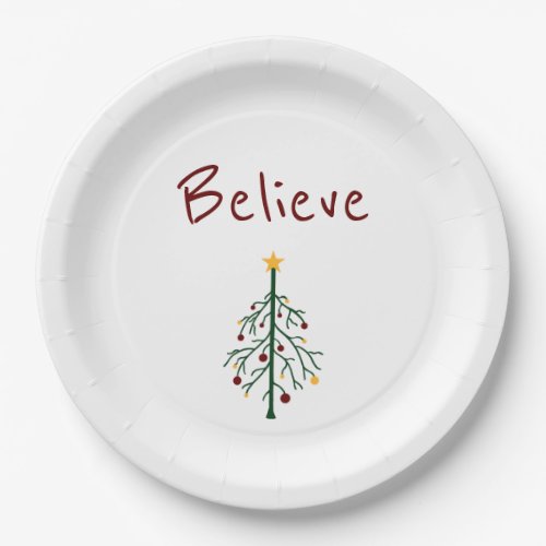 Christmas Tree Paper Plate