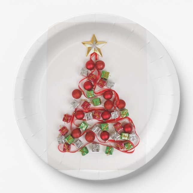 Christmas Tree Paper Plates (Front)