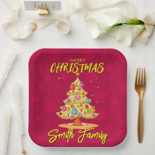 Christmas Tree Paper Plates