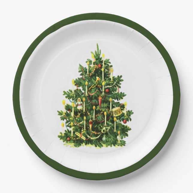 Christmas Tree Paper Plates (Front)