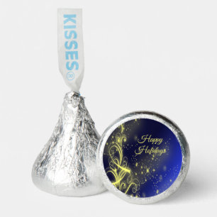 Christmas Tree Party Gold Stars Navy Blue Holidays Hershey®'s Kisses®