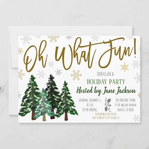 Christmas Tree Party Invitation