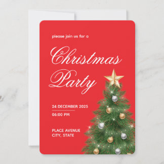Christmas Tree Party Invitation