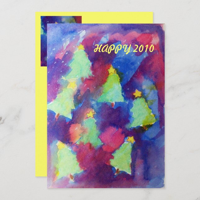 CHRISTMAS TREE - PARTY INVITATION (Front/Back)