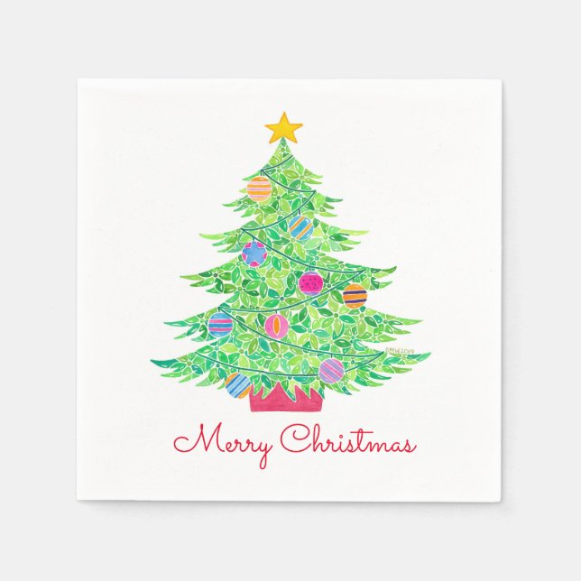 Christmas Tree Party Napkins (Front)
