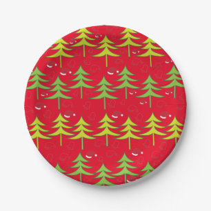 Christmas Tree Party Paper Plates