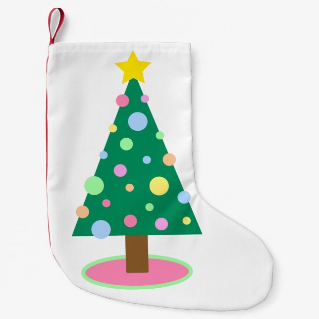Christmas tree pastel Christmas Stocking (Front)