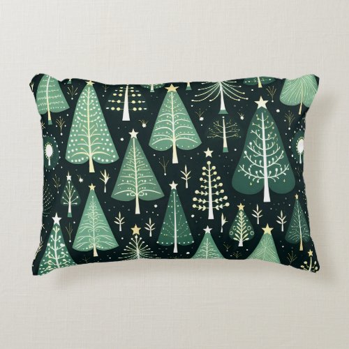 Christmas Tree Pattern Accent Pillow