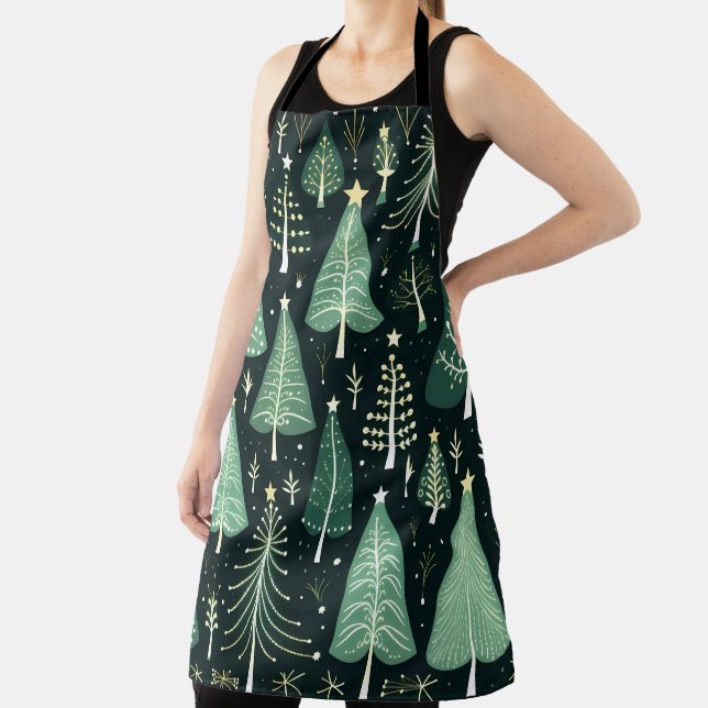 Christmas Tree Pattern Apron (Insitu)