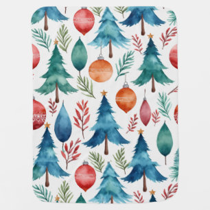 Christmas Tree Pattern Baby Blanket
