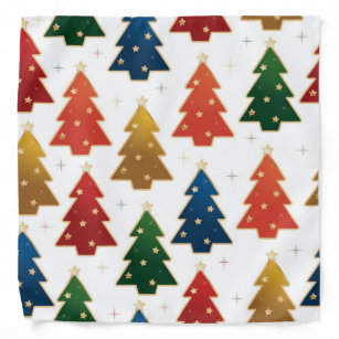 Christmas tree pattern bandana
