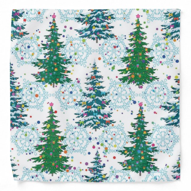 Christmas tree pattern bandana (Front)