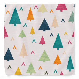 Christmas tree pattern bandana