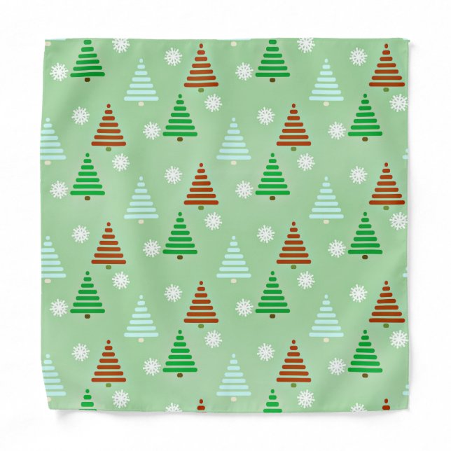 Christmas Tree Pattern Bandana (Front)