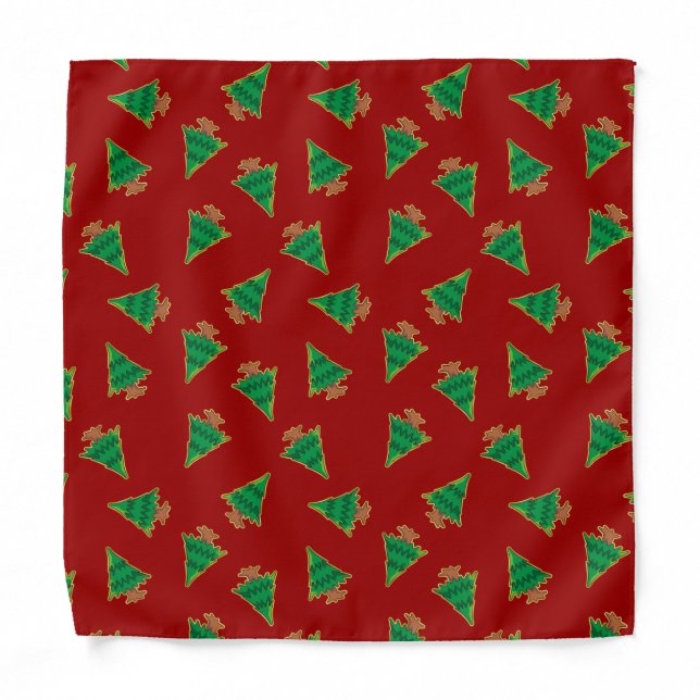 Christmas Tree Pattern Bandana (Front)