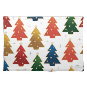 Christmas tree pattern cloth placemat
