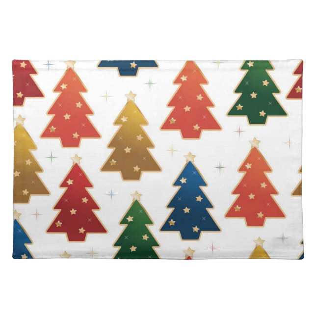 Christmas tree pattern cloth placemat (Front)