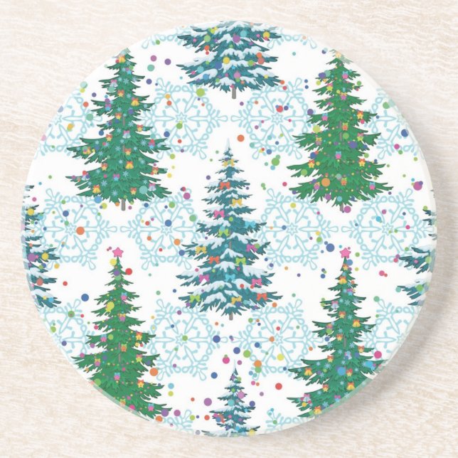 Christmas tree pattern coaster (Front)