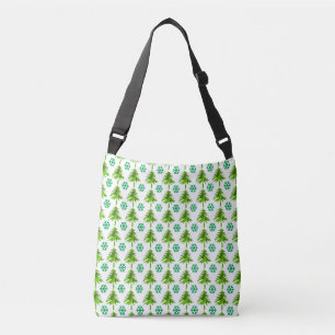 Christmas Tree Pattern Crossbody Bag