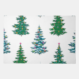 Christmas tree pattern doormat