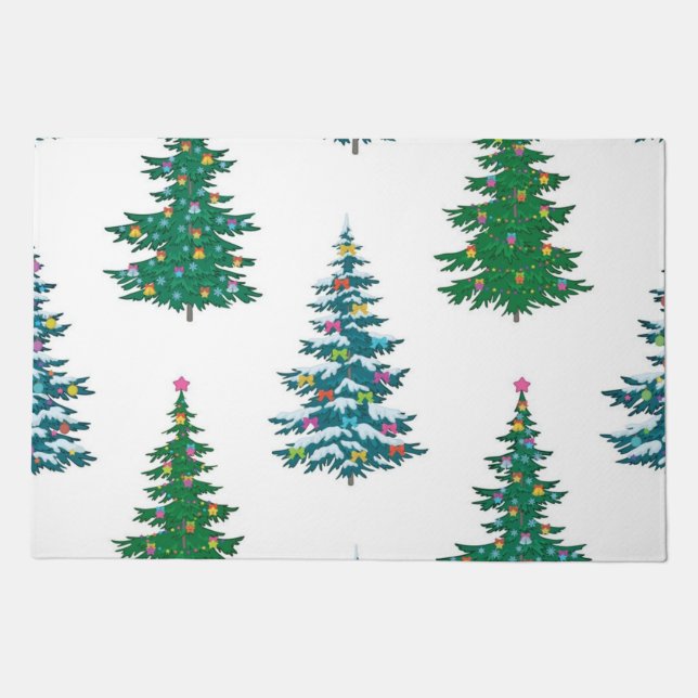 Christmas tree pattern doormat (Front)
