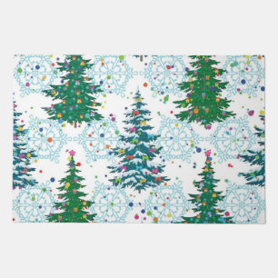 Christmas tree pattern doormat