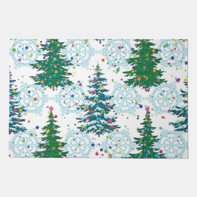 Christmas tree pattern doormat (Front)