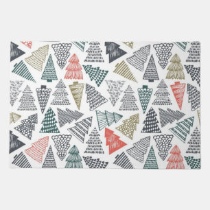 Christmas tree pattern doormat